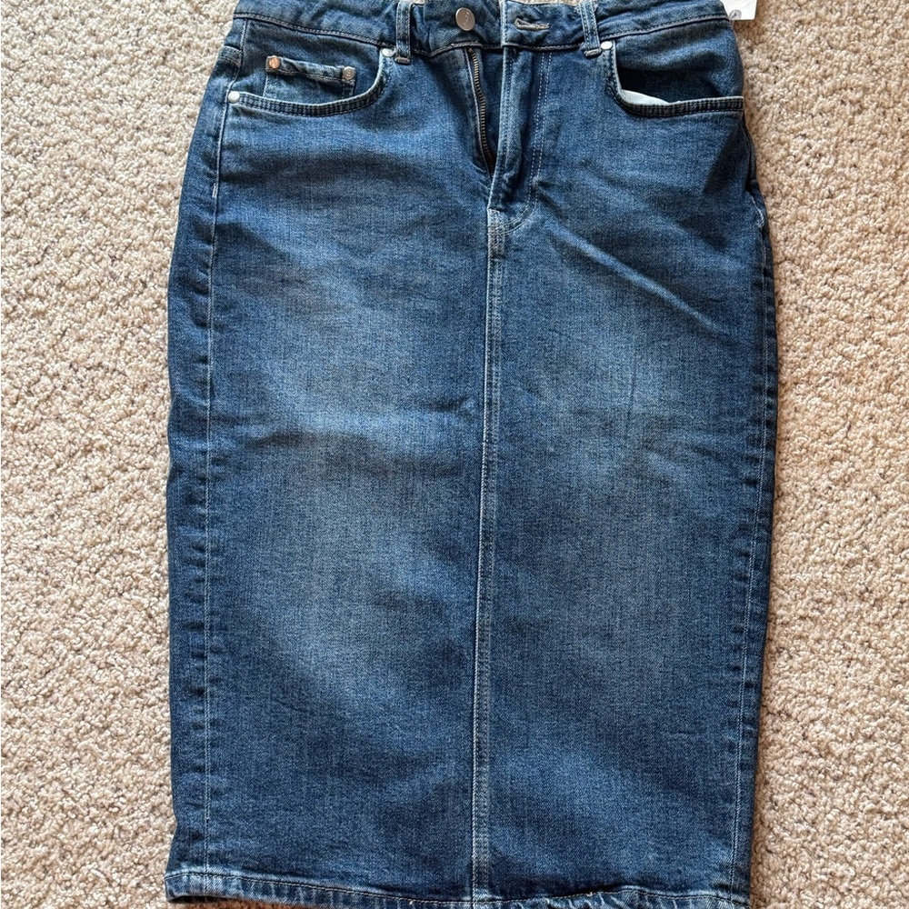 Pilcro Dark Blue Denim Skirt